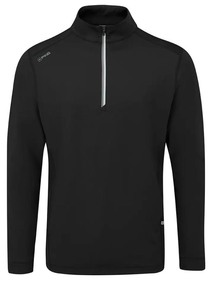 PING Latham Half Zip men's midlayer, black