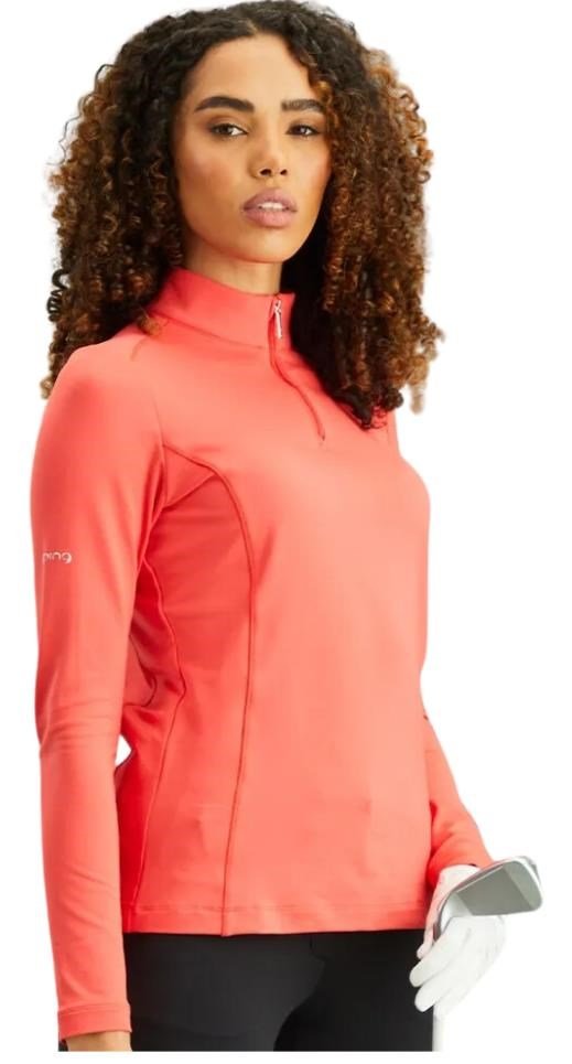 PING Aveline Half Zip women's sweater, cayenne