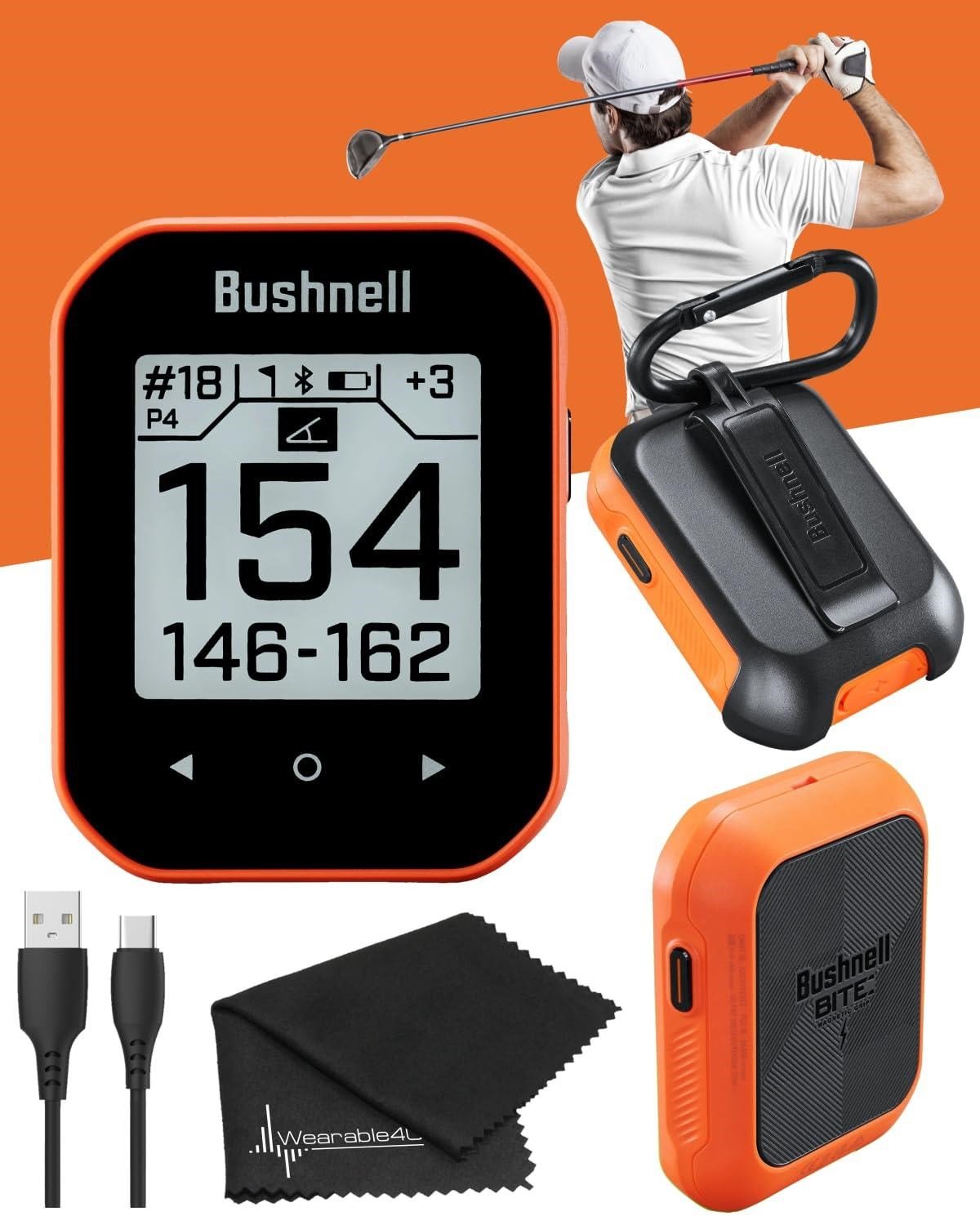 Bushnell Phantom 3 Slope GPS Rangefinder, orange