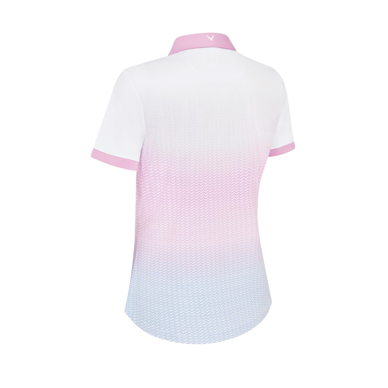 Callaway Chev Gradient Short Sleeve women's polo, brilliant white