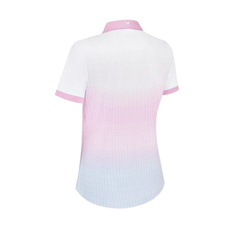 Callaway Chev Gradient Short Sleeve women's polo, brilliant white