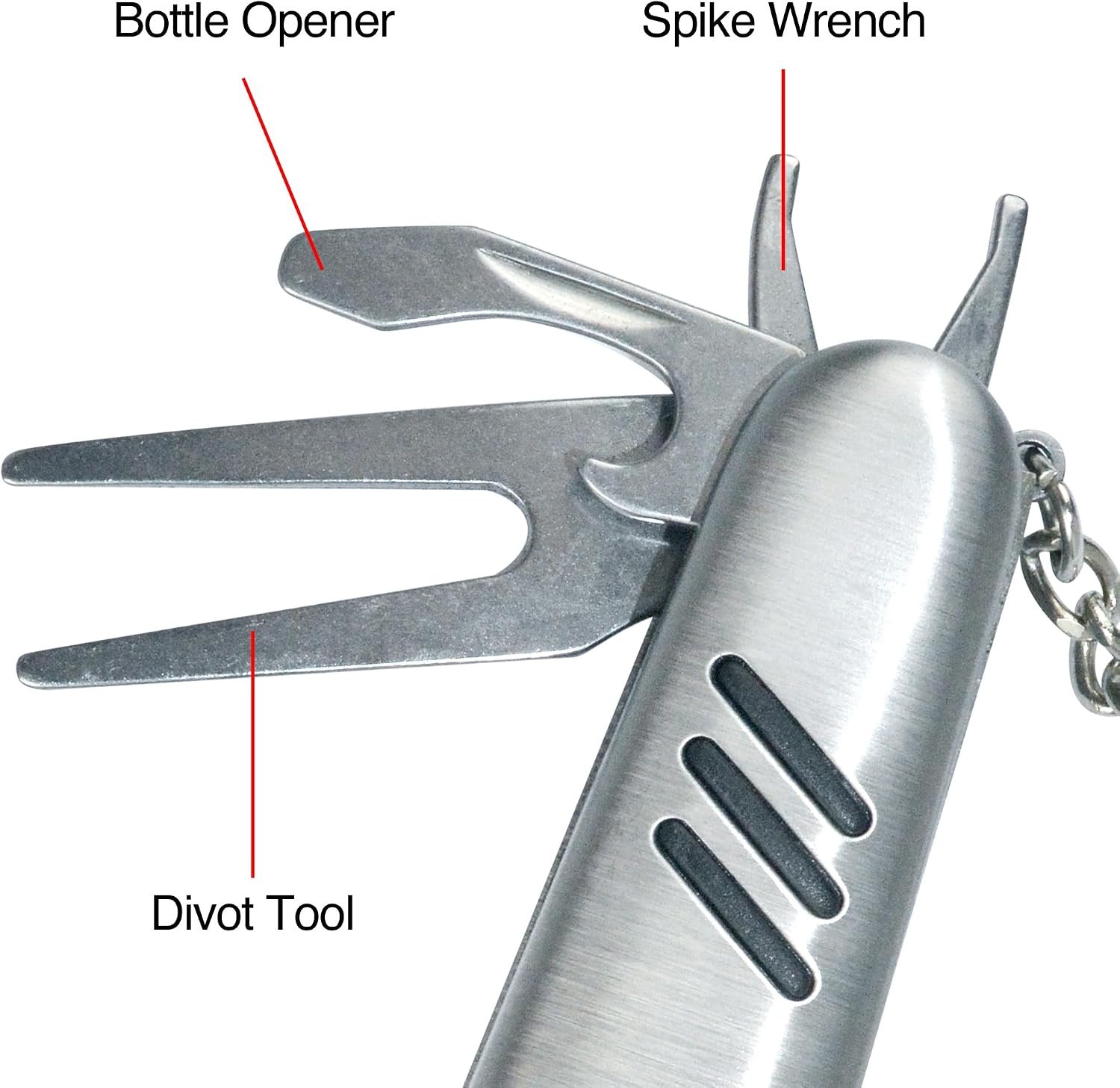 PGA Tour Multi-Tool Outil Polyvalent divot tool, silver