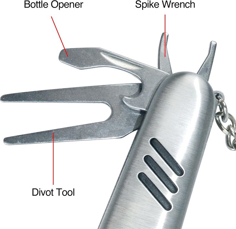 PGA Tour Multi-Tool Outil Polyvalent divot tool, silver