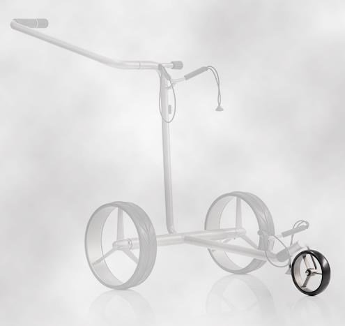 JuStar Front Wheel for JuStar Silver electric trolley, titanium rim, black tyre