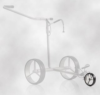 JuStar Front Wheel for JuStar Silver electric trolley, titanium rim, black tyre