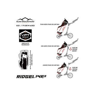 Sun Mountain Ridgeline 3 manual golf trolley, black