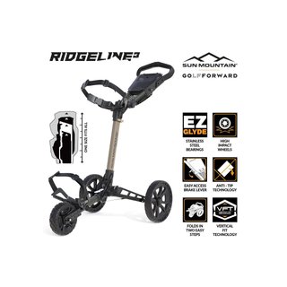Sun Mountain Ridgeline 3 manual golf trolley, sand/hunter