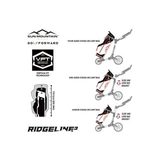 Sun Mountain Ridgeline 3 manual golf trolley, pink