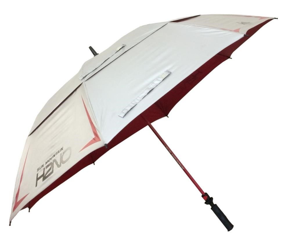 Sun Mountain H2NO Chrome UV 68" Umbrella, red