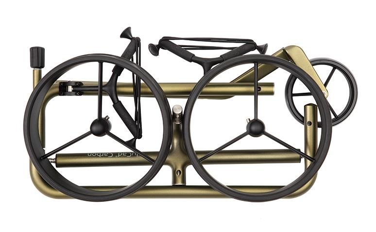 JuCad Carbon Verde Black manual trolley, special edition + carry bag JTT, carbon