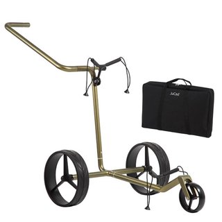 JuCad Carbon Verde Black manual trolley, special edition + carry bag JTT, carbon
