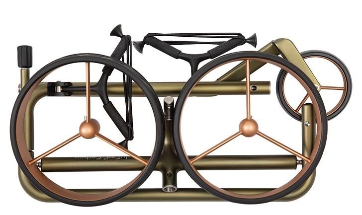 JuCad Carbon Verde Rosé manual trolley, special edition + carry bag JTT