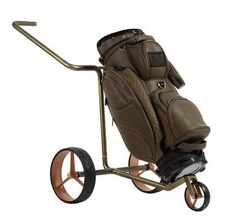 JuCad Carbon Verde Rosé manual trolley, special edition + carry bag JTT