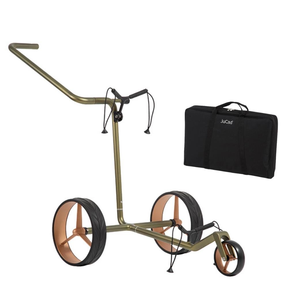JuCad Carbon Verde Rosé manual trolley, special edition + carry bag JTT