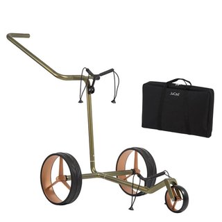 JuCad Carbon Verde Rosé manual trolley, special edition + carry bag JTT