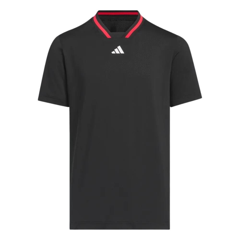 Adidas Sport Collar boys polo, black