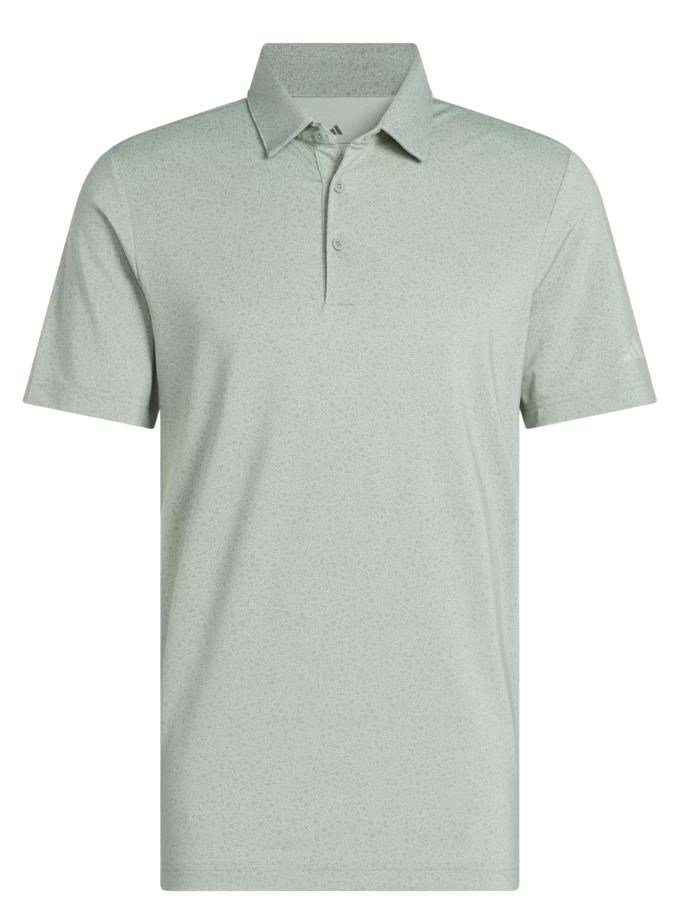 Adidas Ultimate365 Mini Bunker men's polo, silver green