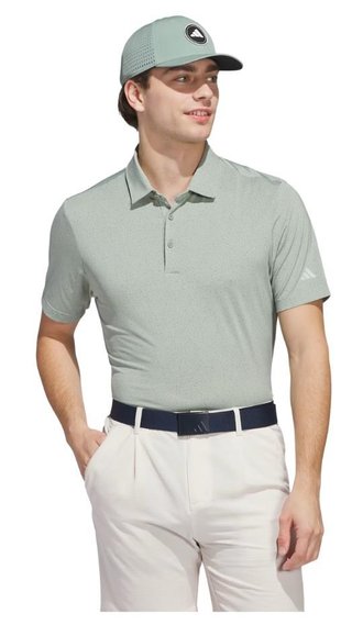 Adidas Ultimate365 Mini Bunker men's polo, silver green