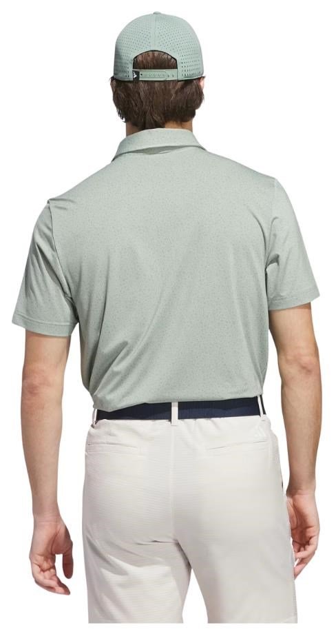 Adidas Ultimate365 Mini Bunker men's polo, silver green