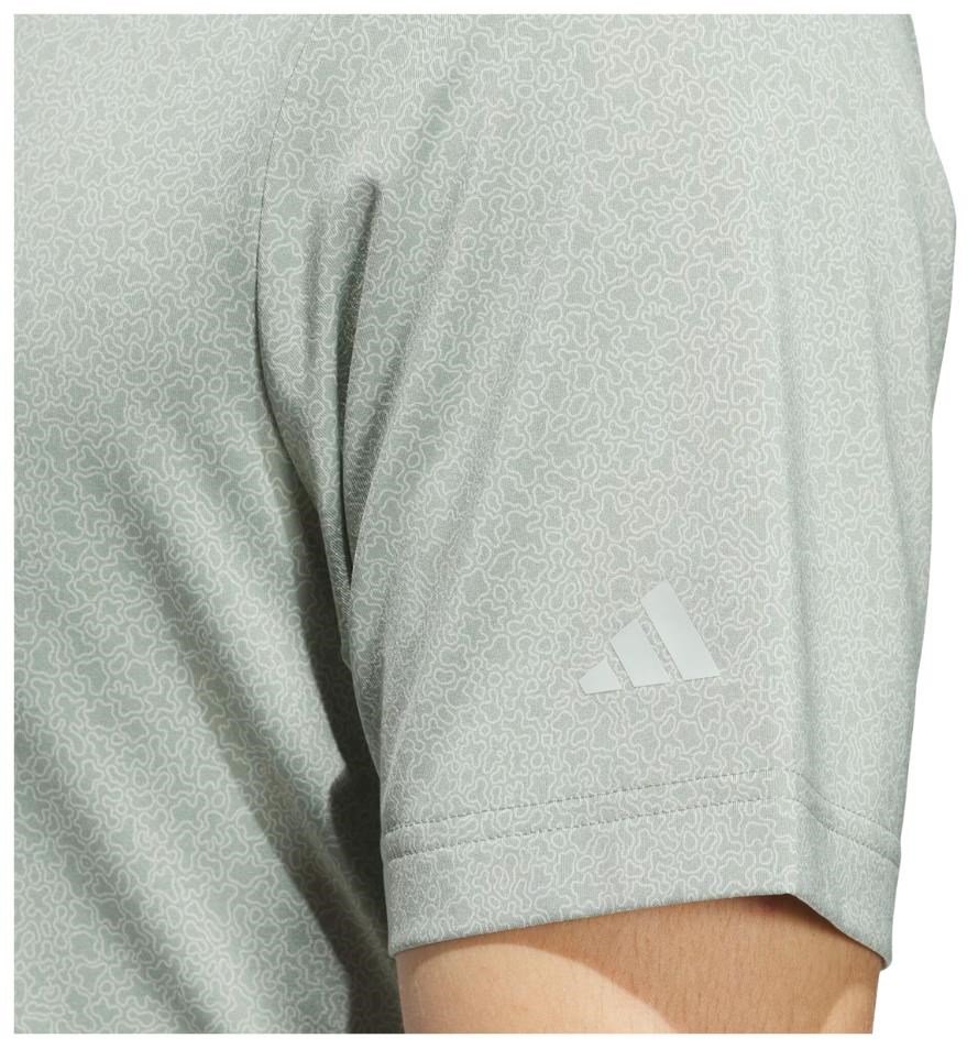 Adidas Ultimate365 Mini Bunker men's polo, silver green