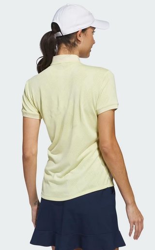 Adidas Ultimate365 Diamond Jacquard women's polo, powder yellow