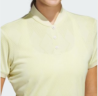 Adidas Ultimate365 Diamond Jacquard women's polo, powder yellow