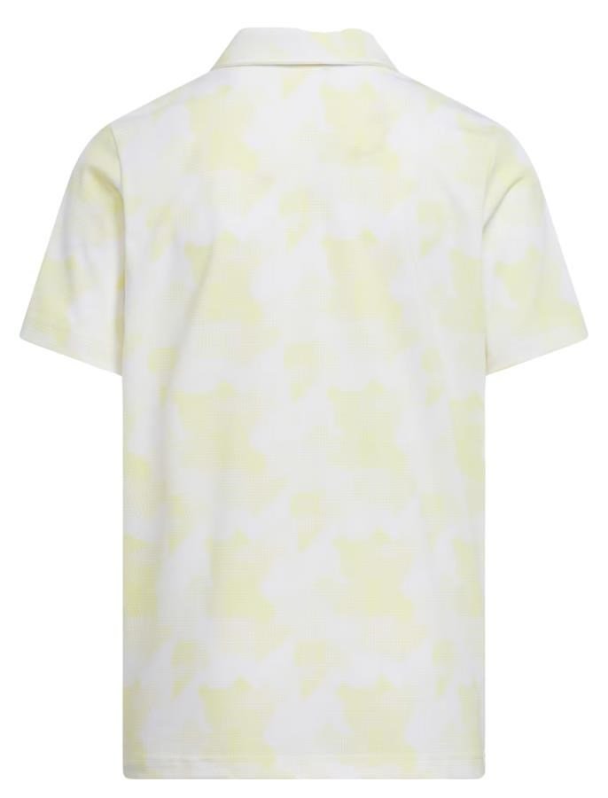 Adidas Printed Scripted junior polo, white/powder yellow