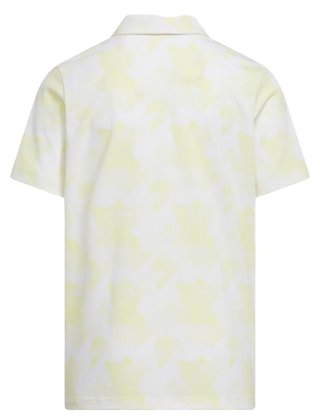 Adidas Printed Scripted junior polo, white/powder yellow