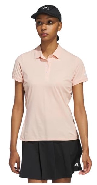 Adidas Ultimate365 Tour Twistknit women's polo, powder coral