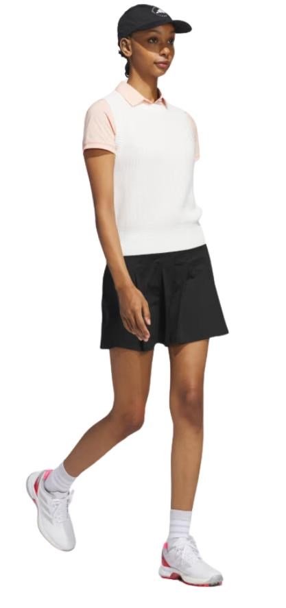 Adidas Ultimate365 Tour Twistknit women's polo, powder coral