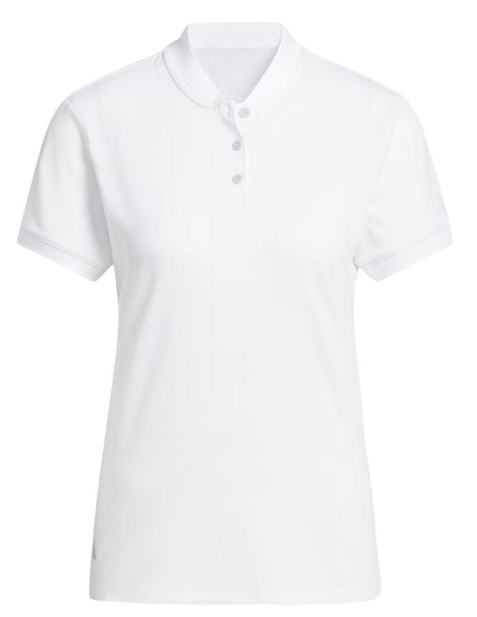 Adidas Ultimate365 Diamond Jacquard women's polo, white