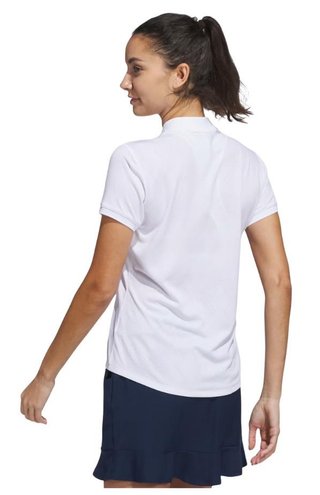 Adidas Ultimate365 Diamond Jacquard women's polo, white