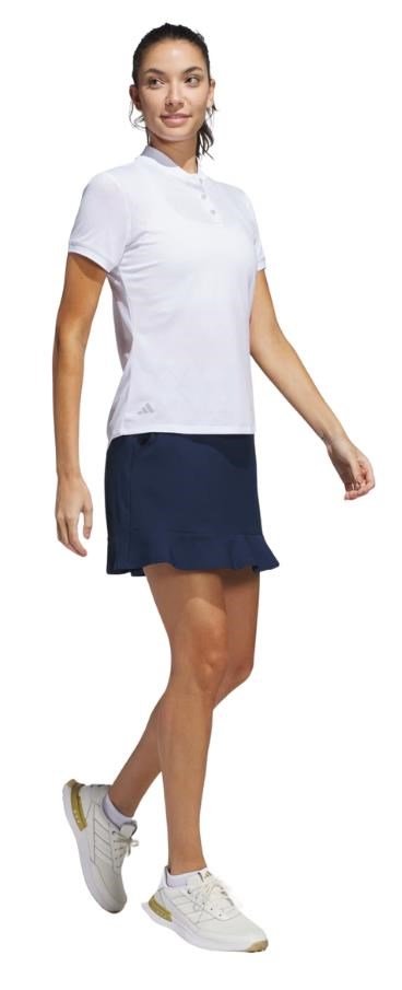 Adidas Ultimate365 Diamond Jacquard women's polo, white