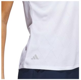 Adidas Ultimate365 Diamond Jacquard women's polo, white