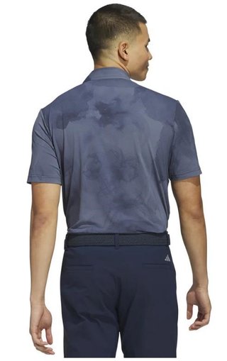 Adidas Tour Printed Mesh men's polo, collegiate navy/preloved ink