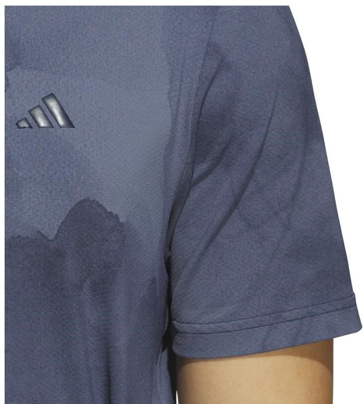 Adidas Tour Printed Mesh men's polo, collegiate navy/preloved ink