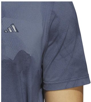 Adidas Tour Printed Mesh men's polo, collegiate navy/preloved ink