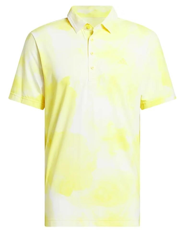 Adidas Ultimate365 Tour Printed men's polo, white/powder yellow
