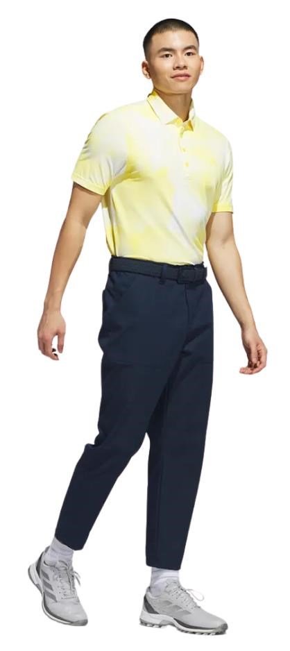 Adidas Ultimate365 Tour Printed men's polo, white/powder yellow