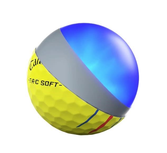 Callaway ERC Soft Triple Track golf balls, yellow