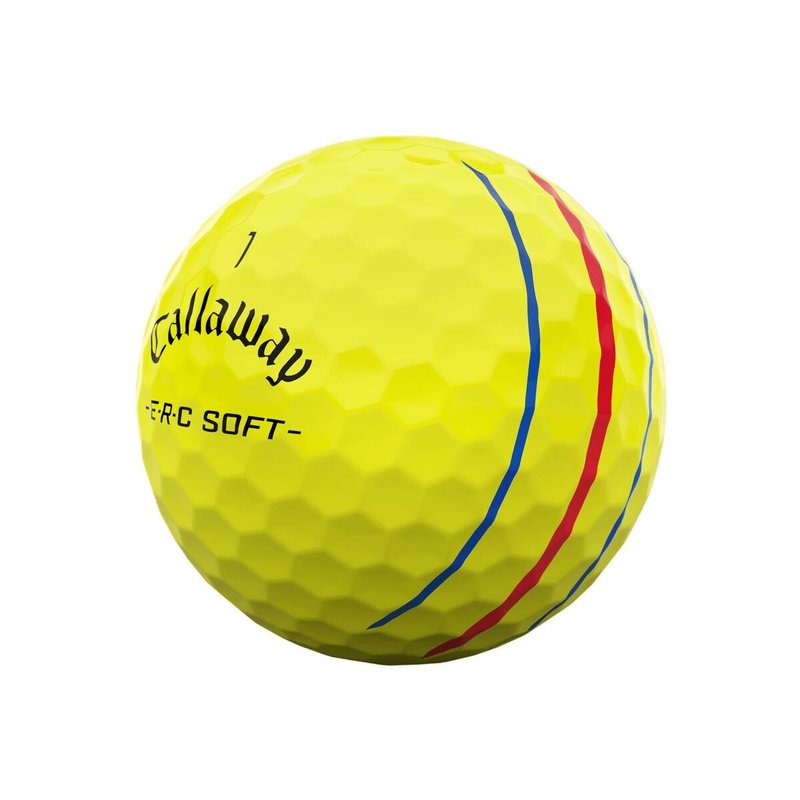 Callaway ERC Soft Triple Track golf balls, yellow