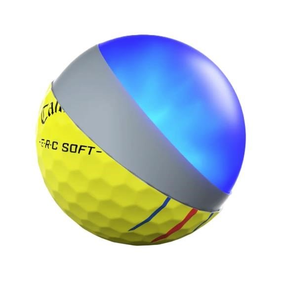 Callaway ERC Soft Triple Track golf balls, yellow