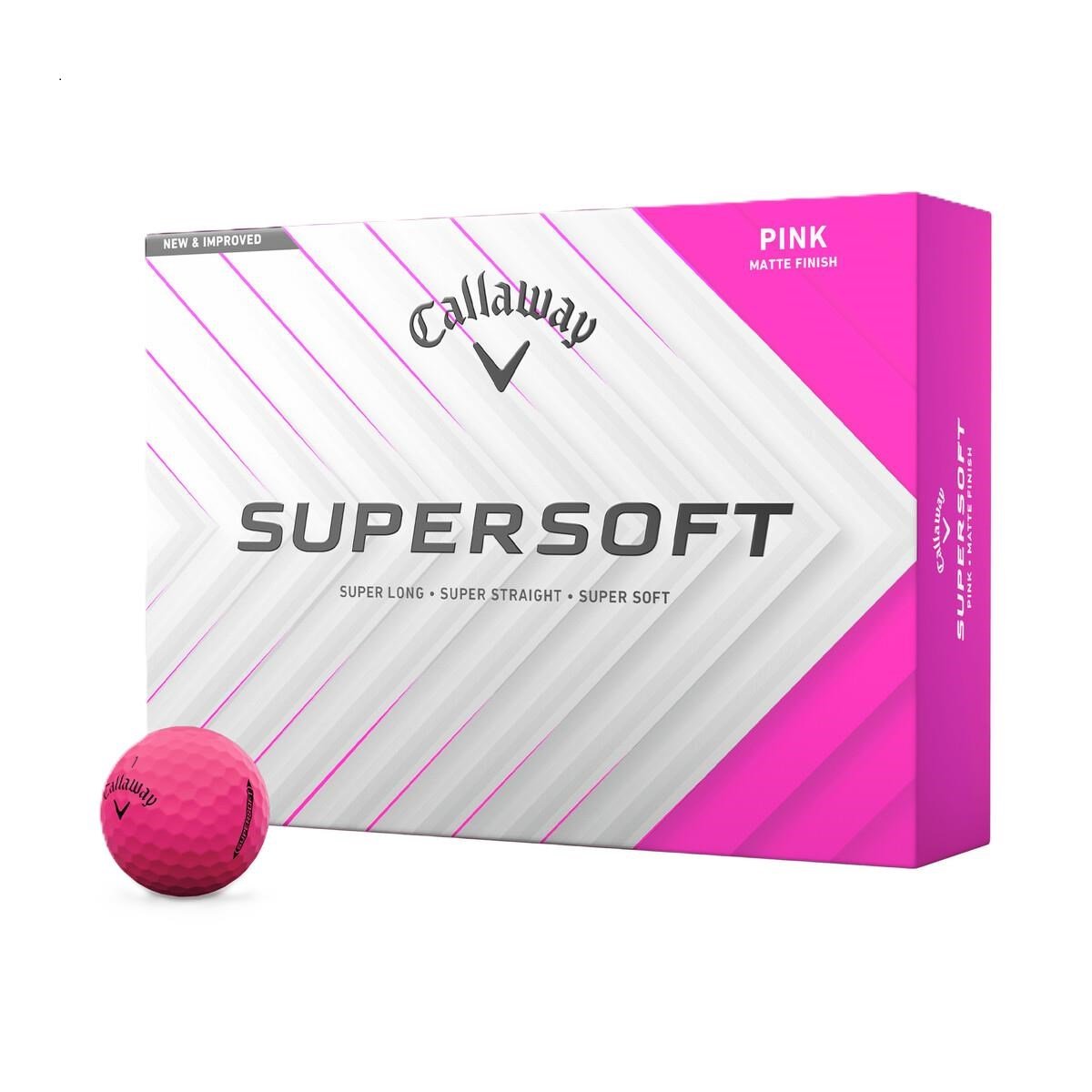 Callaway Supersoft Matte golf balls, pink