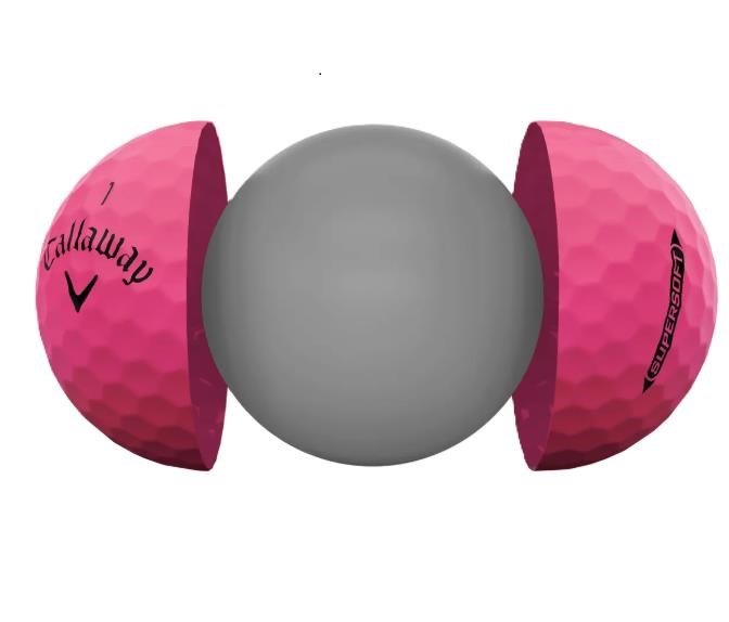 Callaway Supersoft Matte golf balls, pink