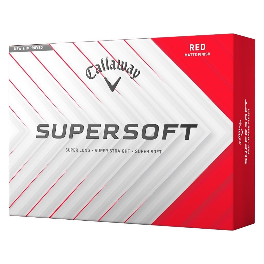 Callaway Supersoft Matte golf balls, red