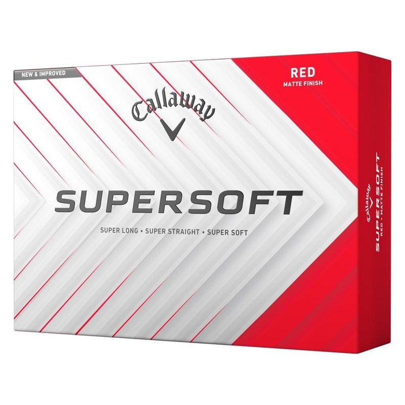 Callaway Supersoft Matte golf balls, red