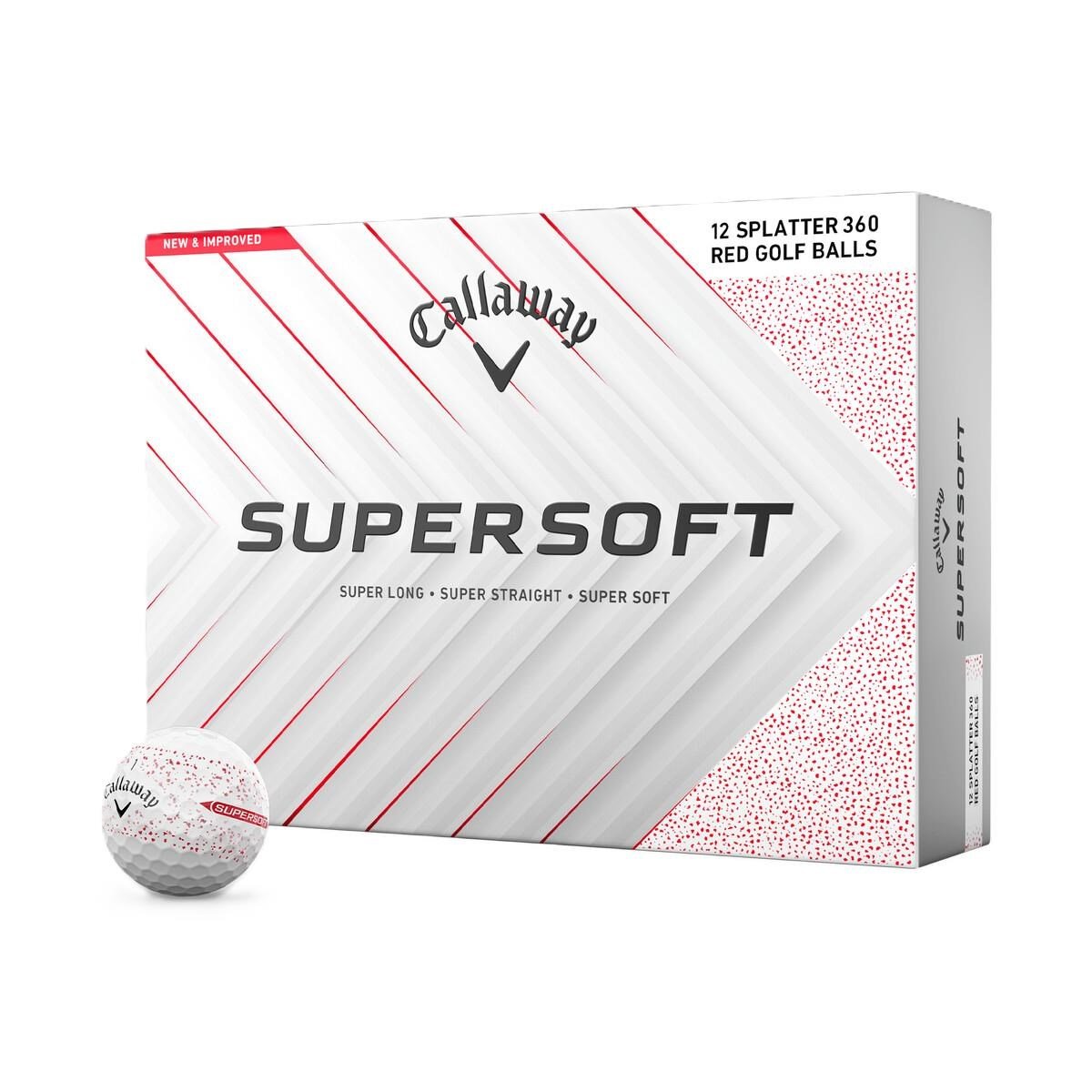 Callaway Supersoft Splatter 360 Red golf balls