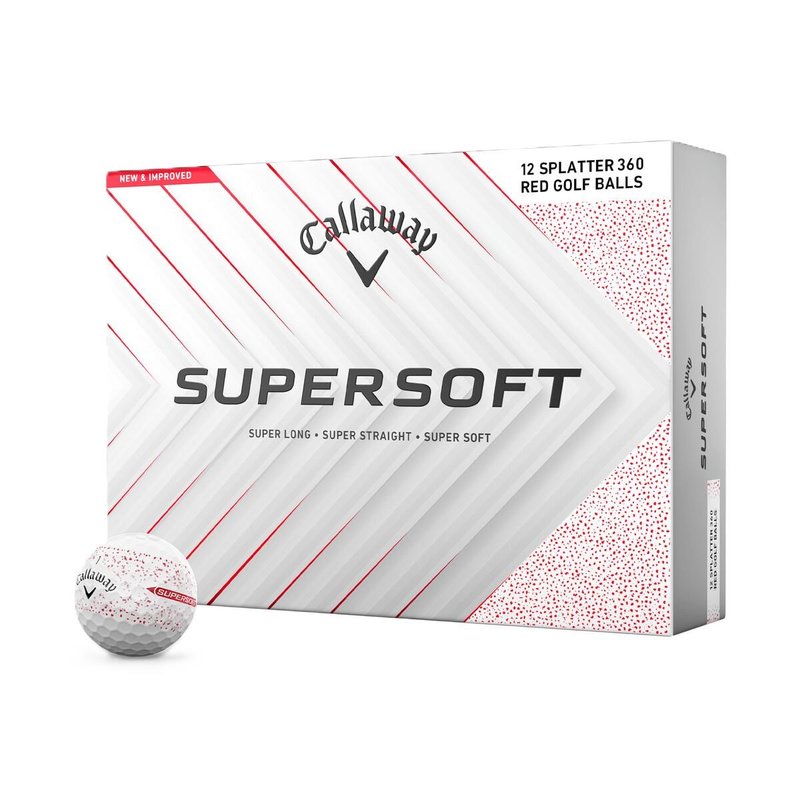 Callaway Supersoft Splatter 360 Red golf balls