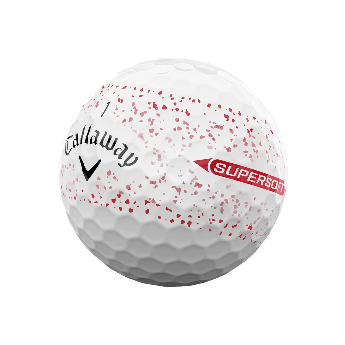 Callaway Supersoft Splatter 360 Red golf balls