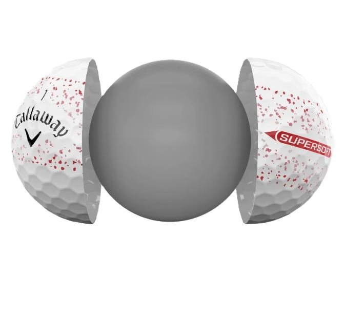 Callaway Supersoft Splatter 360 Red golf balls